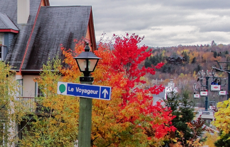加拿大山莊秋景